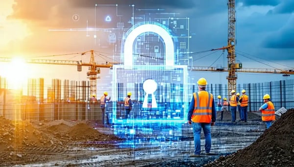 construction site with workers