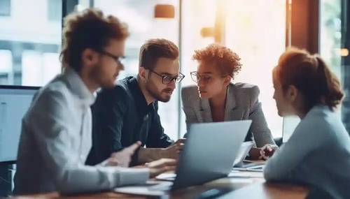 A professional services team collaborating on IT s_11zon_11zon